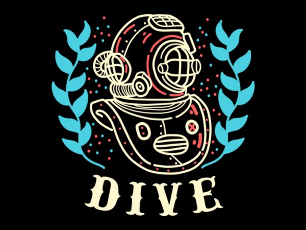 Dive vector t-shirt design