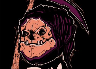 grim reaper vector t-shirt design for commercial use