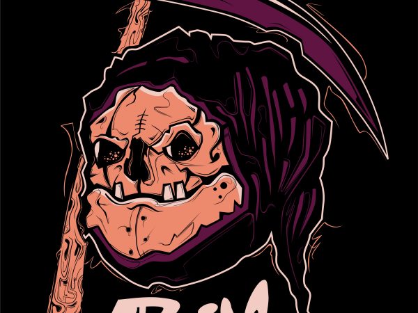 Grim reaper vector t-shirt design for commercial use