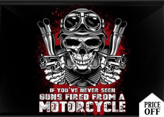 gun fired from motorcycle tshirt design for sale