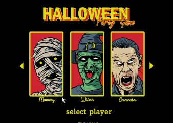 Halloween Party Game vector t shirt design artwork