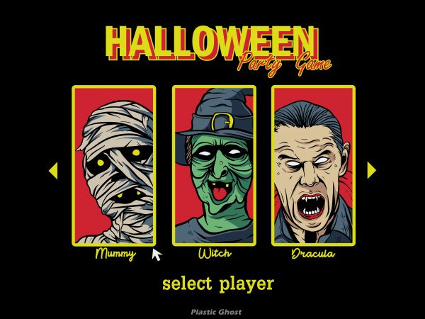 Halloween party game vector t shirt design artwork