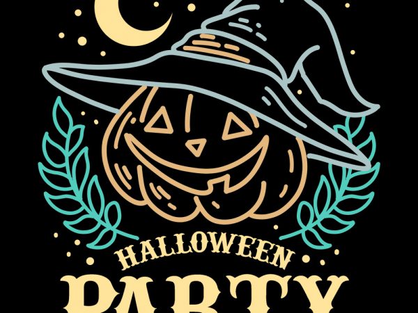 Halloween party tshirt design