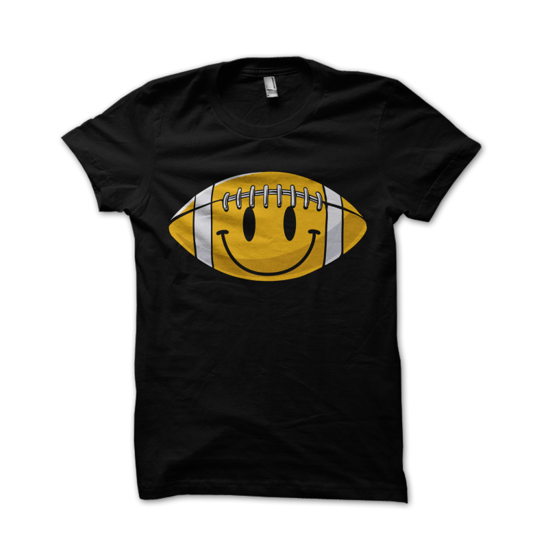 smiley american football t shirt design png