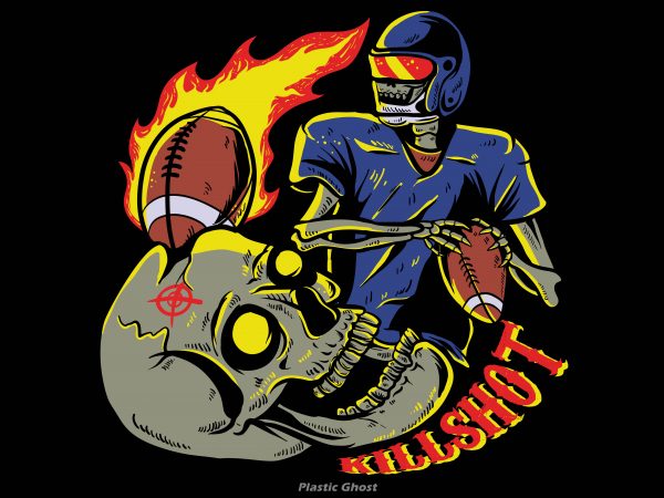 Killshot vector t-shirt design for commercial use