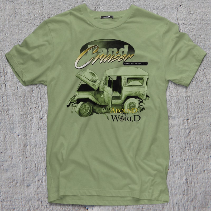 LAND CRUISER t shirt designs for printful