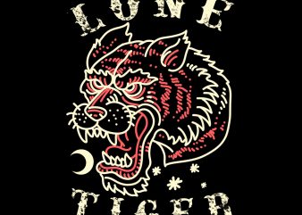 lone tiger tshirt design