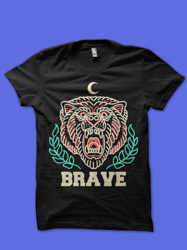 vector brave vector tshirt design buy tshirt design