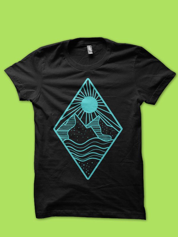mountain vector t-shirt design t shirt designs for sale