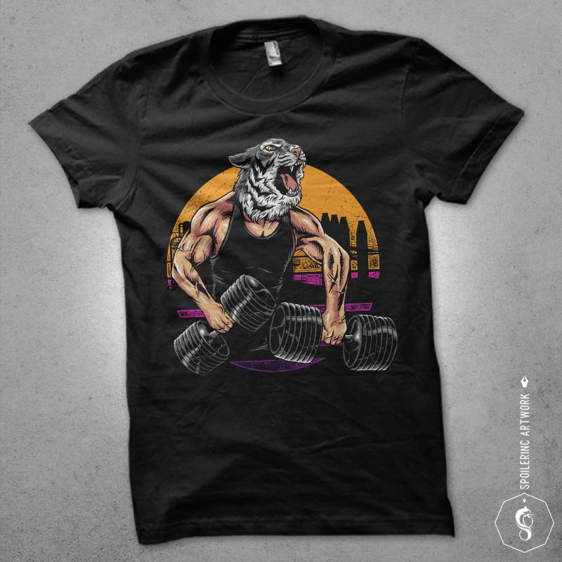 tiger gym Graphic t-shirt design buy t shirt design