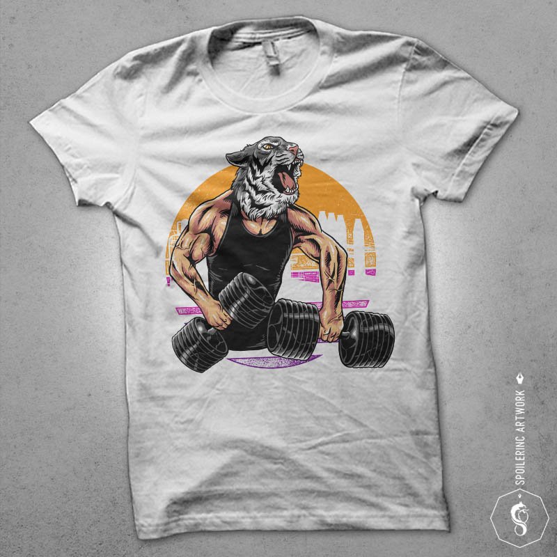 tiger gym Graphic t-shirt design buy t shirt design