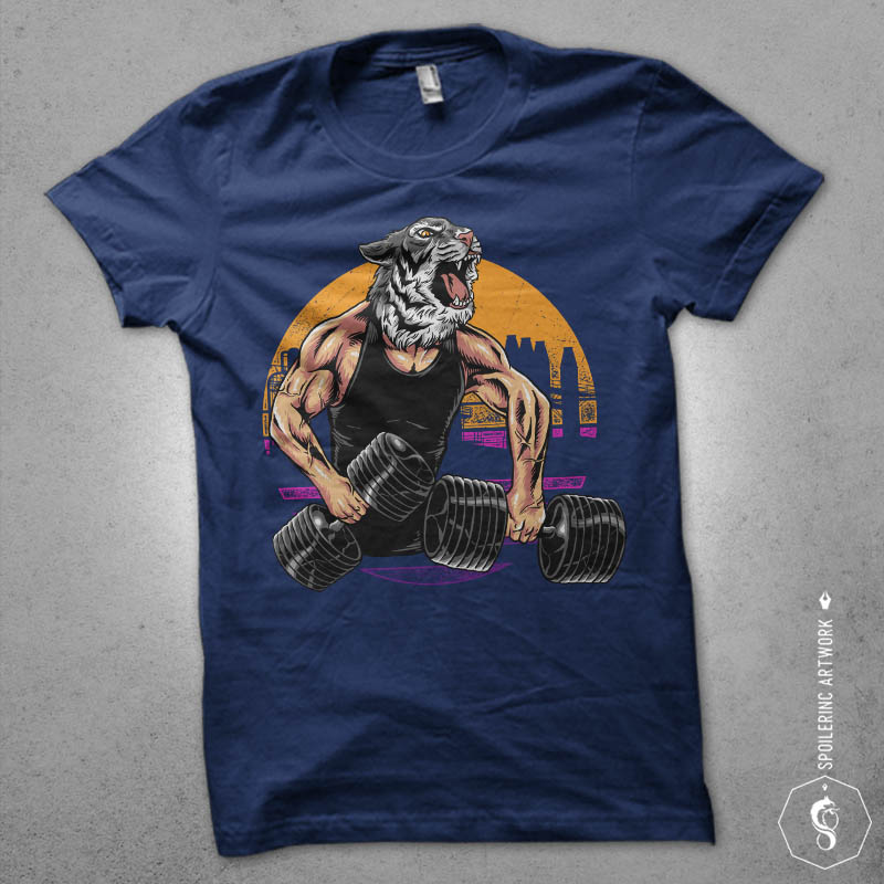 tiger gym Graphic t-shirt design buy t shirt design