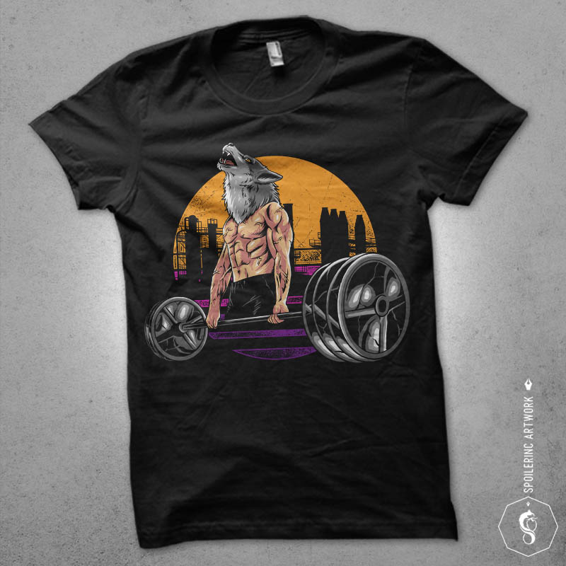 wolf gym Graphic t-shirt design buy t shirt design