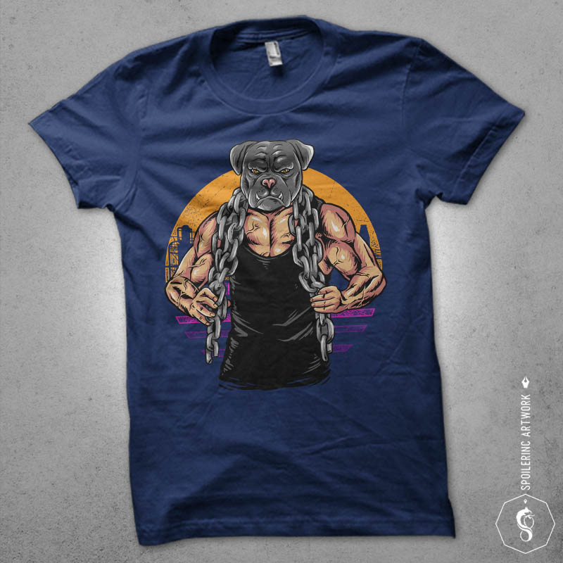 bulldog gym Graphic t-shirt design buy t shirt design