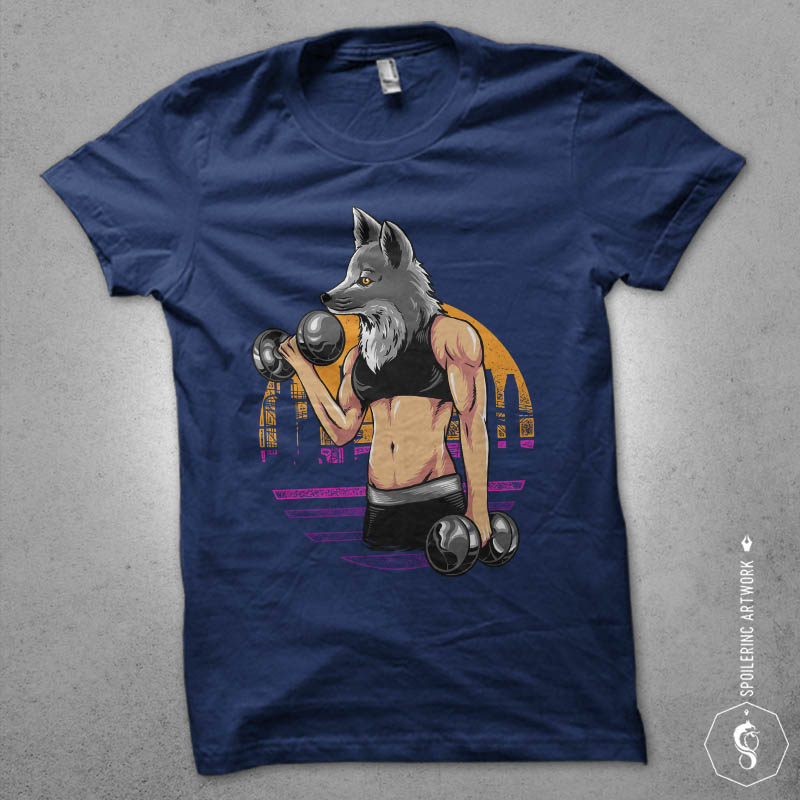 fox gym Graphic t-shirt design buy t shirt design