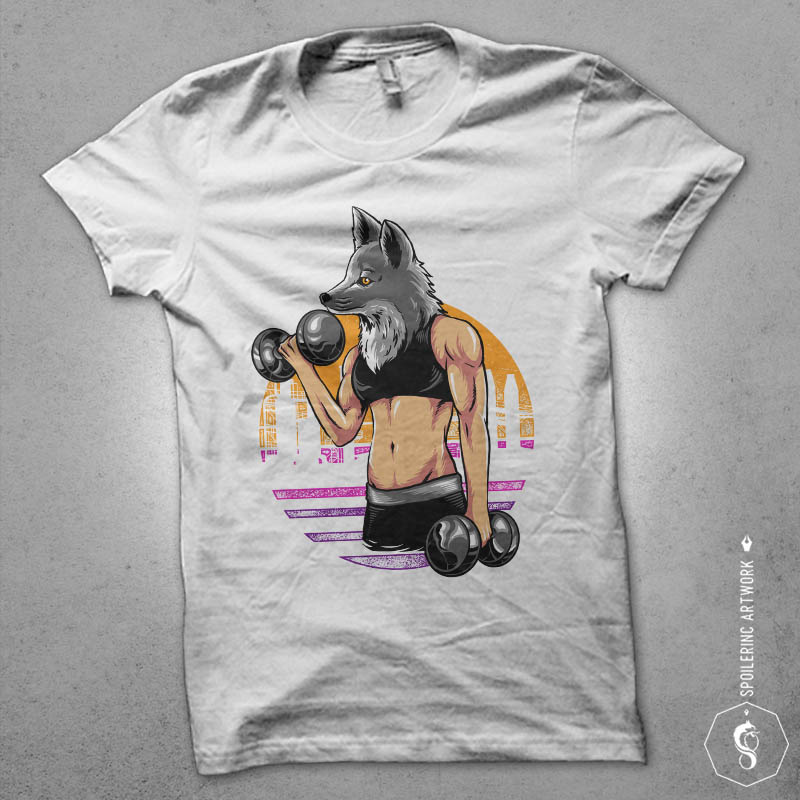 fox gym Graphic t-shirt design buy t shirt design