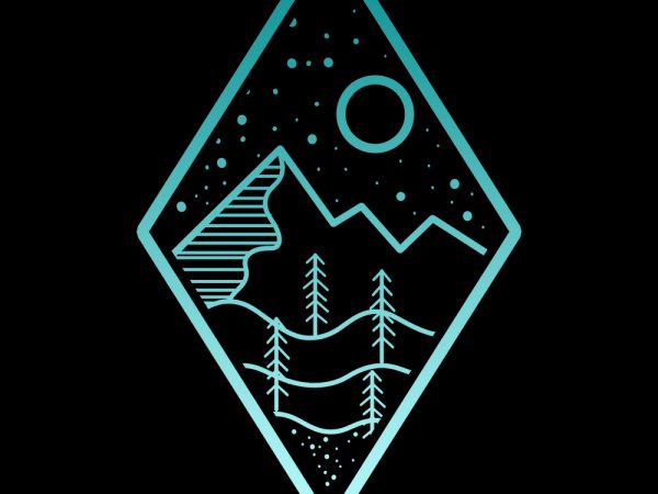 Bright night tshirt design