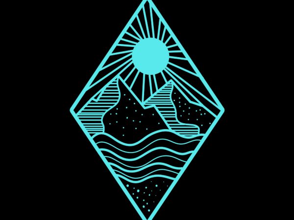 Mountain vector t-shirt design