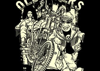 old bikers shirt design png