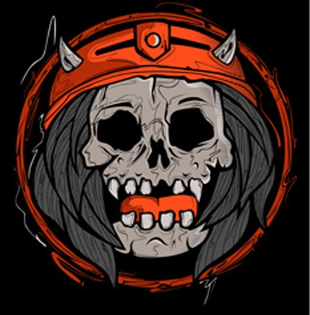 Skull horn t shirt design for sale