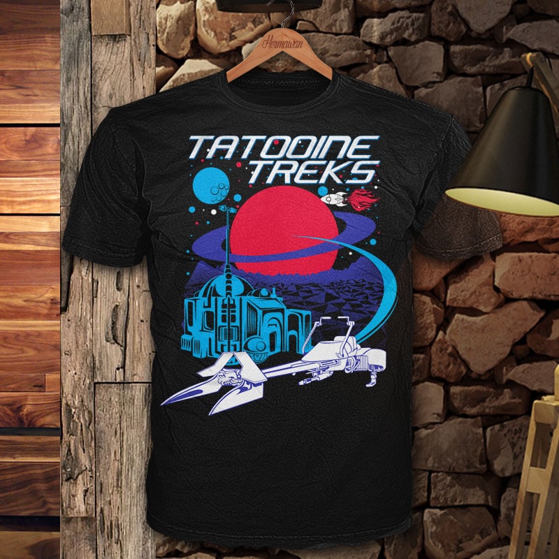 Tatooine treks tshirt design for merch by amazon