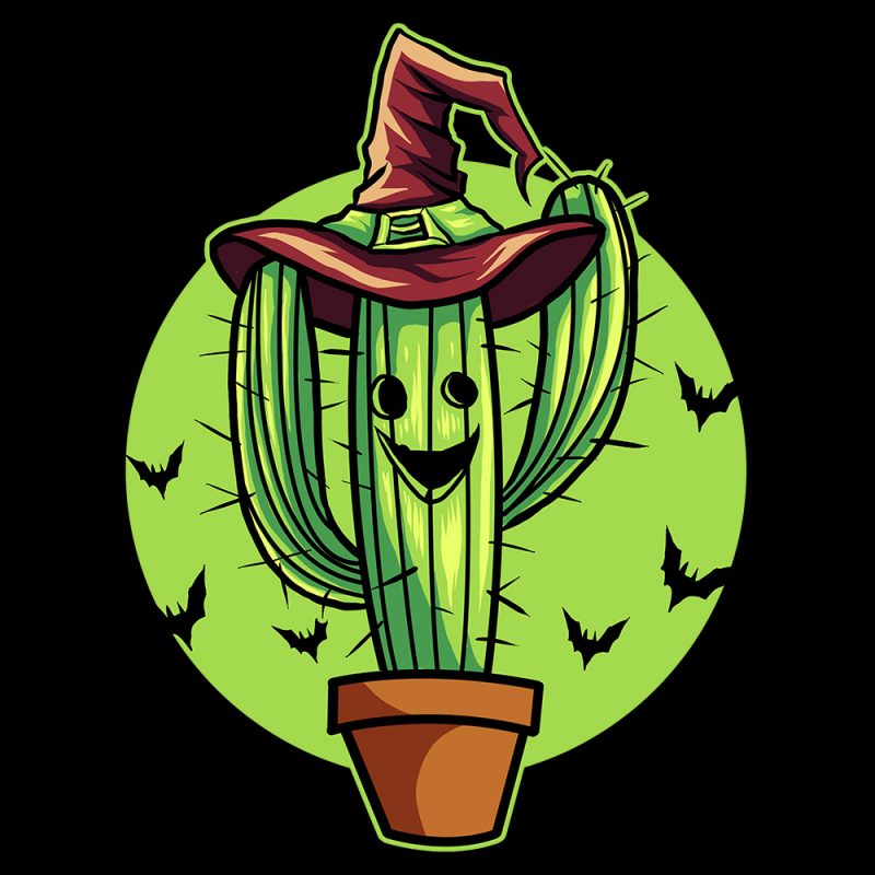 vector cactus pumkin vector t-shirt design t shirt designs for print on demand