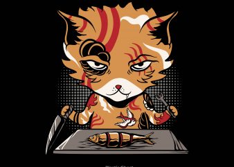 Yakuza Cat t shirt design for sale