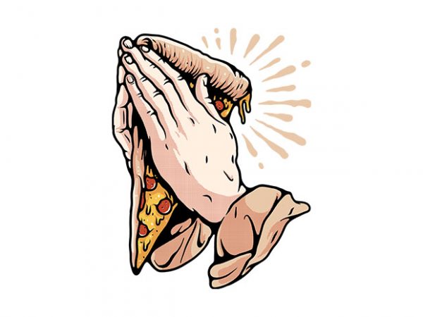 Pray for pizza buy t shirt design artwork