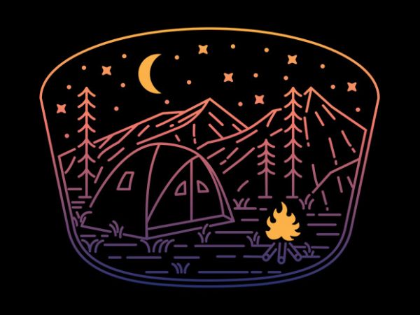 Camp fire line t shirt design png Camp fire line t shirt design png