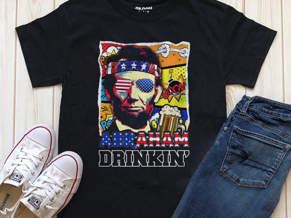 Abraham drikin print ready t shirt design