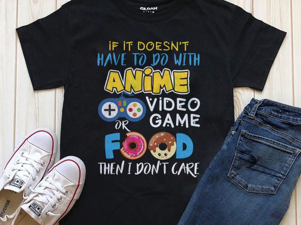 Anime video game t shirt design for purchase