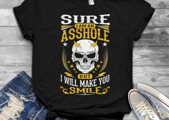 Funny Cool Skull Quote – T223 print ready shirt design