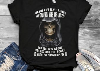 Funny Cool Skull Quote – 1460 print ready shirt design