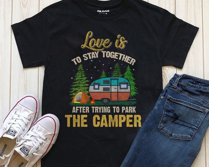 Park Camper t shirt designs for merch teespring and printful