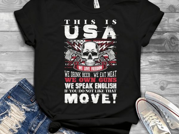 Funny cool skull quote – u163 t-shirt design for sale
