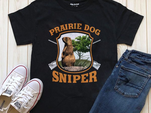 Prairie dog sniper t-shirt design png