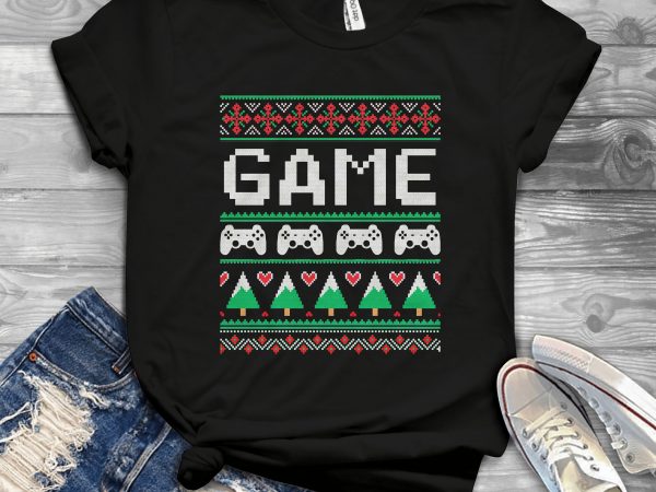 Gamer ugly sweater buy t shirt design artwork