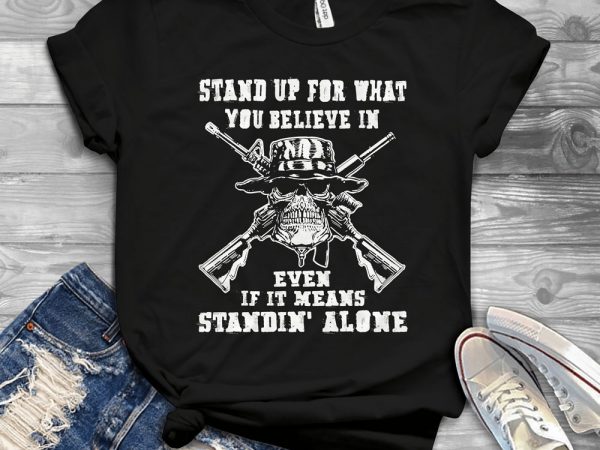 Funny cool skull quote – 1154b t shirt design for sale