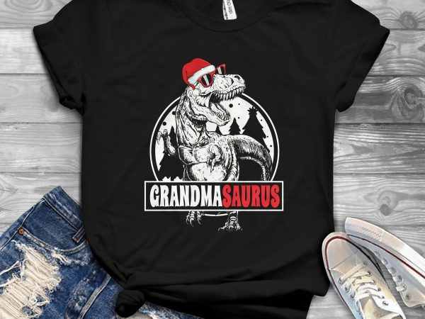 Grandmasaurus christmas t shirt design for purchase