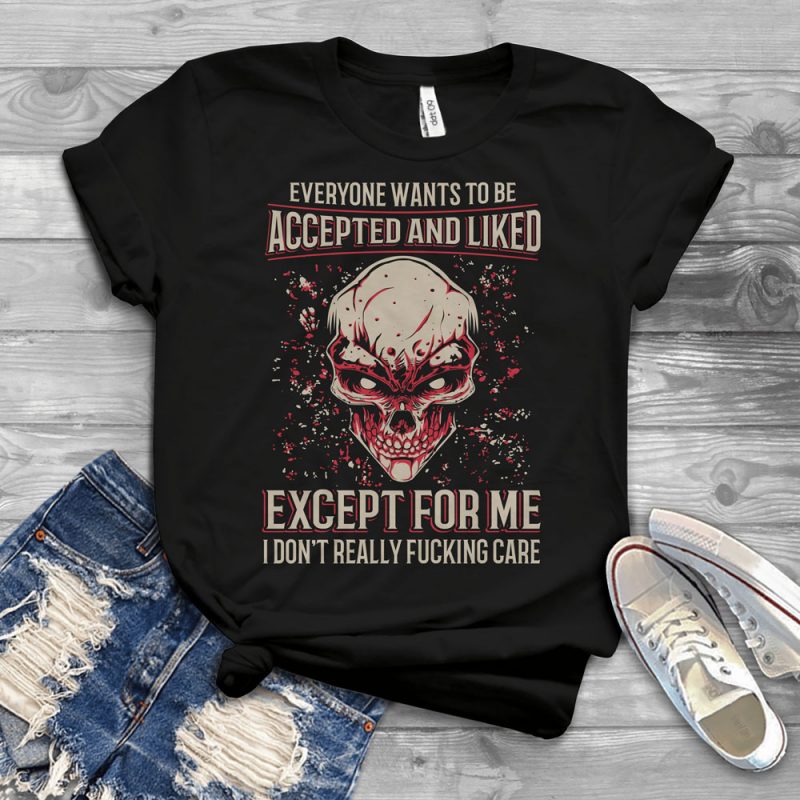 Funny Cool Skull Quote – 1158 vector shirt designs