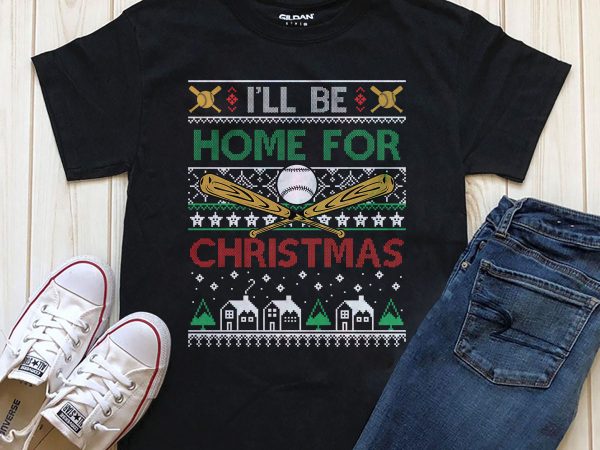 I’ll be home for christmas png t-shirt design printful graphic t-shirt design psd