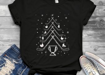 Hockey Christmas Tree buy t shirt design artwork