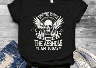 Funny Cool Skull Quote – 1024 print ready vector t shirt design