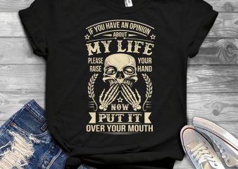 Funny Cool Skull Quote – 1580 vector t shirt design artwork