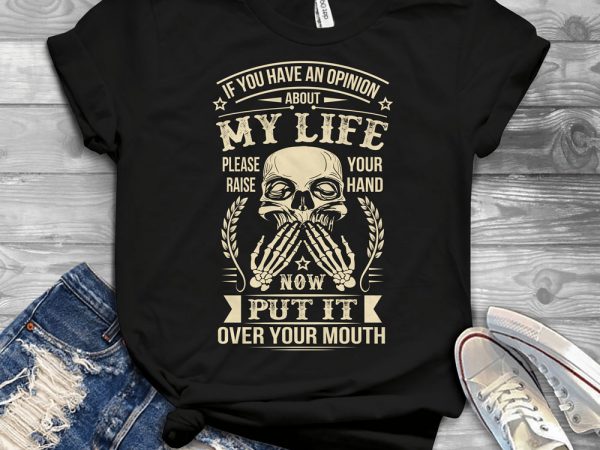 Funny cool skull quote – 1580 vector t shirt design artwork