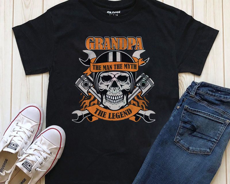 Biker Grandpa tshirt designs for merch by amazon