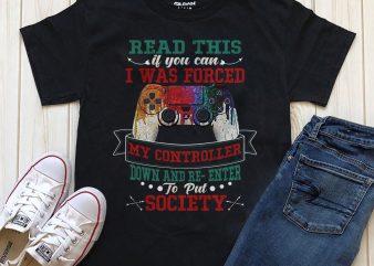 Gamer re-enter Society t shirt design template