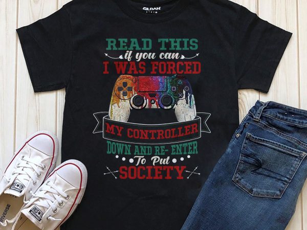 Gamer re-enter society t shirt design template