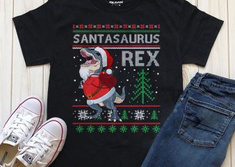Santa Saurus Rex T-shirt Png