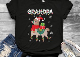 Llama Grandpa t shirt design to buy